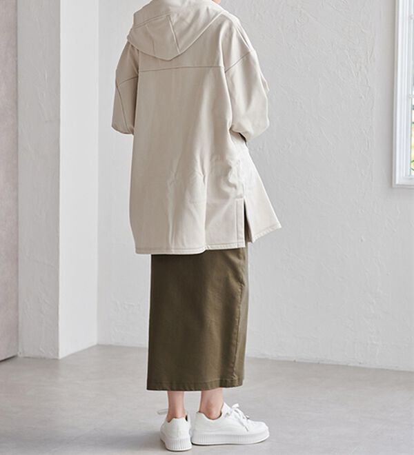 RANAN（ラナン）の「＜ｐｕｍａ＞ワンライン　フリースフーディ（ハーフコート）」｜詳細画像