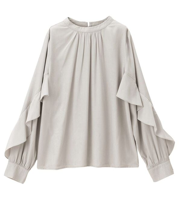 alotta（アロッタ）の「フリル袖プチハイネックブラウス（ブラウス）」｜詳細画像
