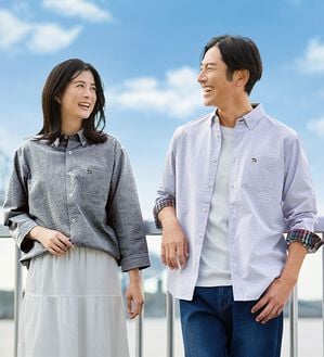 「＜アーノルド　パーマー＞シアサッカーデザインシャツ（長袖・７分袖）（メンズシャツ）」｜詳細画像