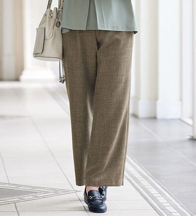 BELLUNA（ベルーナ）の「日本製静電防止ワイドパンツ（ワイドパンツ・ガウチョ）」