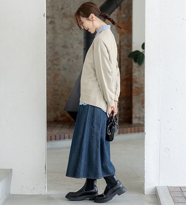 BELLUNA（ベルーナ）の「軽やか綿混！大人サマ見えスウェット（カットソー）」｜詳細画像