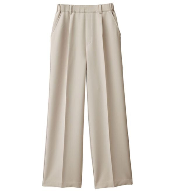 RANAN（ラナン）の「【選べる２丈】機能付！美脚シルエットセンタープレスワイドパンツ（フルレングスパンツ）」｜詳細画像