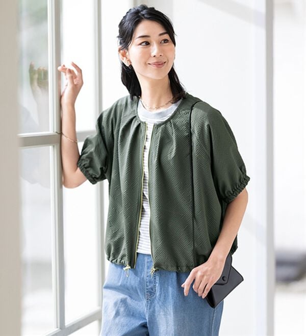 ルフラン（ルフラン）の「お買得＊活躍ブルゾン＆ワンピ（ブラウススーツ）」｜詳細画像