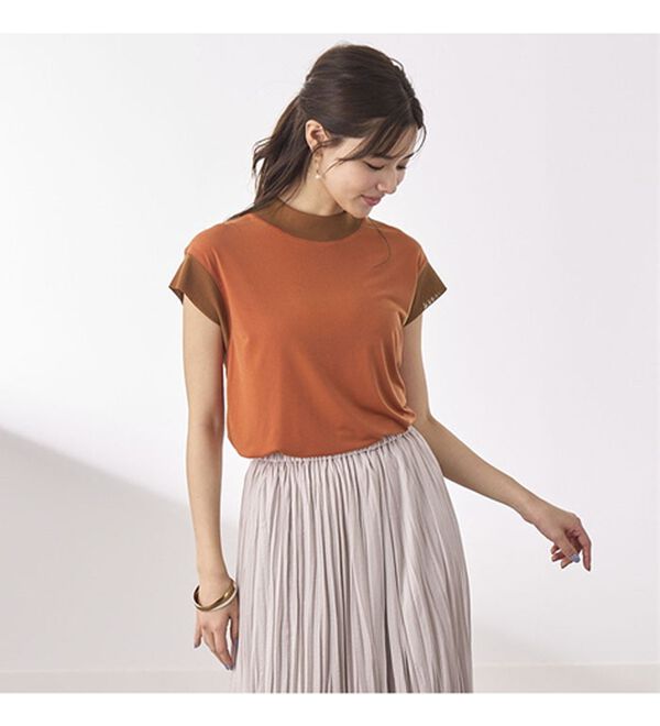 BELLUNA（ベルーナ）の「脱Ｔシャツ！チュールデザイントップス（カットソー）」｜詳細画像