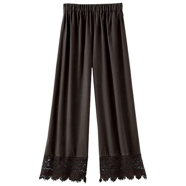 BELLUNA（ベルーナ）の「裾スカラップレースゆったりパンツ（ワイドパンツ・ガウチョ）」｜詳細画像