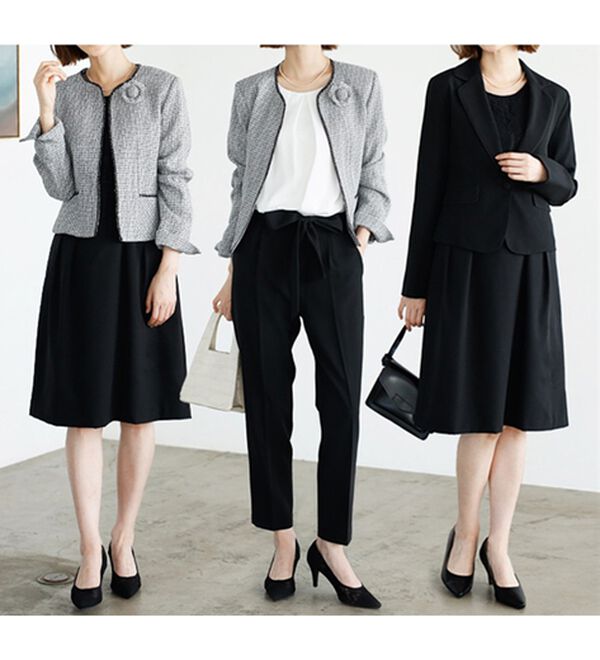 GeeRA（ジーラ）の「【入卒式/セレモニー】ツイード着回し５点セットスーツ　２ジャケット＆パンツ＆ワンピ（その他スーツ）」｜詳細画像