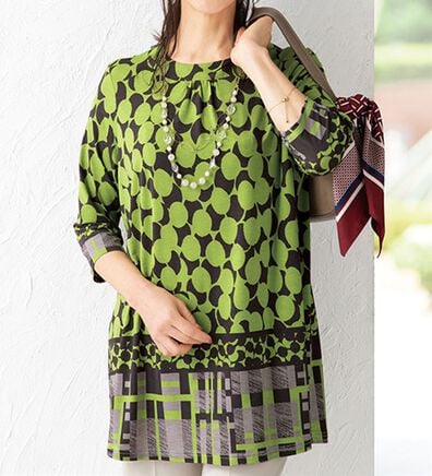 ルフラン（ルフラン）の「パネルプリントチュニック＜タティルア＞（チュニック）」