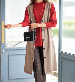 BELLUNA（ベルーナ）の「スエード調素材３ｗａｙジャンパードレス（ジャンパースカート）」｜詳細画像