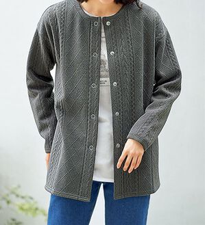 BELLUNA（ベルーナ）の「ケーブル柄がかわいいあったかジャケット（その他ジャケット）」｜詳細画像