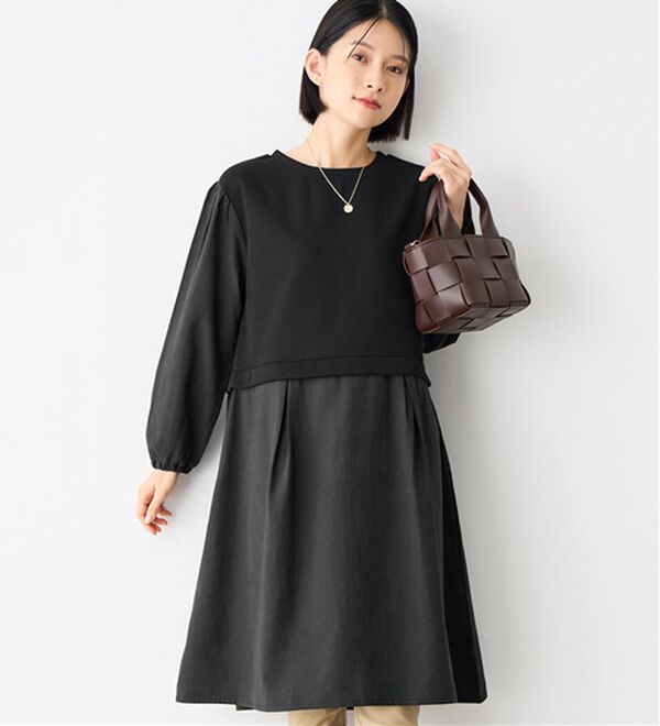 Viola e Viola（ヴィオラ エ ヴィオラ）の「時短コーデ楽ちんドッキングワンピース（ドッキングワンピース）」｜詳細画像