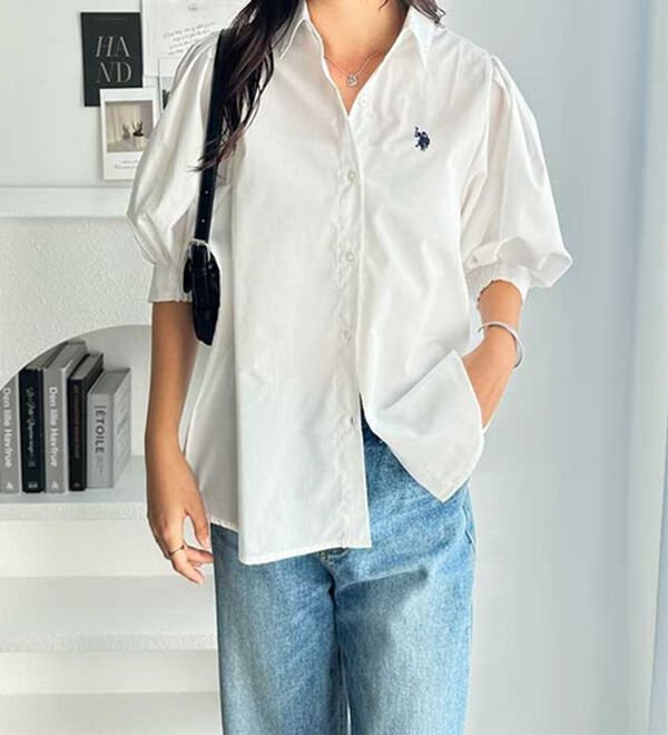 GeeRA（ジーラ）の「【Ｕ．Ｓ．　ＰＯＬＯ　ＡＳＳＮ．】ボリューム袖シャツブラウス（ブラウス）」｜詳細画像