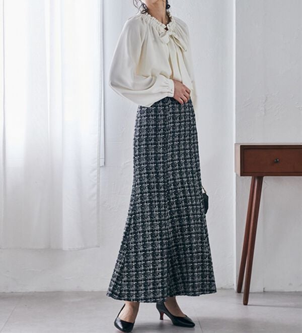 RANAN（ラナン）の「ツイードマーメイドスカート（ロングスカート）」｜詳細画像