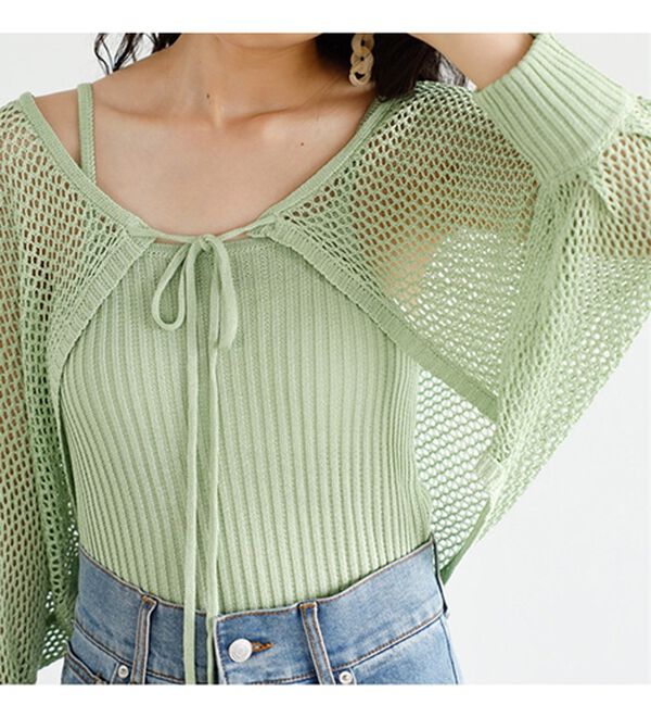 GeeRA（ジーラ）の「ボレロカーディガン＆キャミセット（アンサンブル）」｜詳細画像