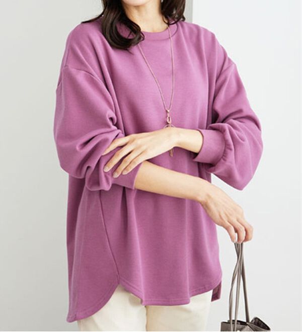 BELLUNA（ベルーナ）の「ふわふわ裏ファーゆったりプルオーバー（カットソー）」｜詳細画像