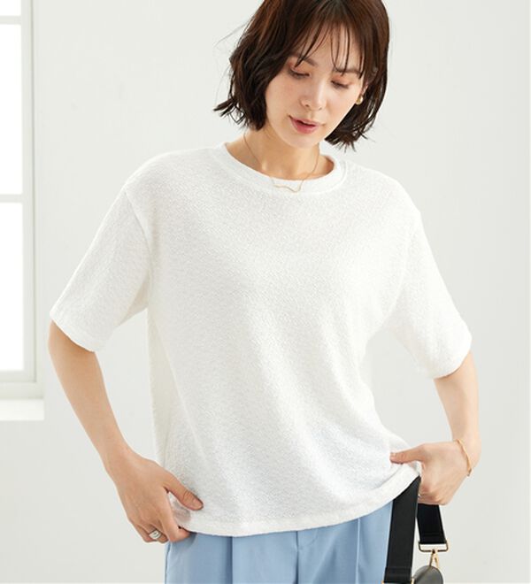 BELLUNA（ベルーナ）の「ジャカード素材プルオーバー（カットソー）」｜詳細画像