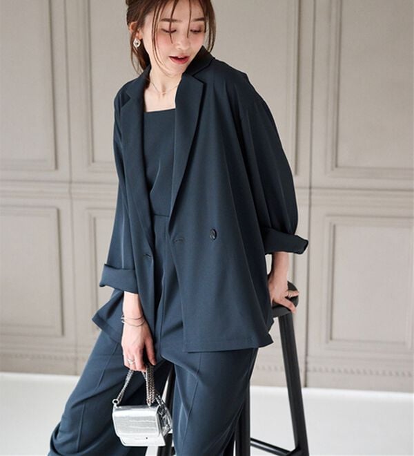 RANAN（ラナン）の「ジャケット＆サロペットドレスセット（パンツスーツ）」｜詳細画像