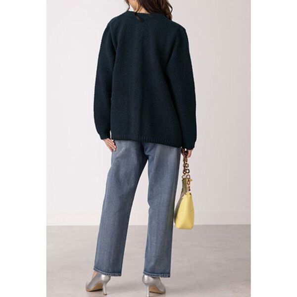 BELLUNA（ベルーナ）の「フリンジ使いノーカラーニットジャケット（その他ジャケット）」｜詳細画像