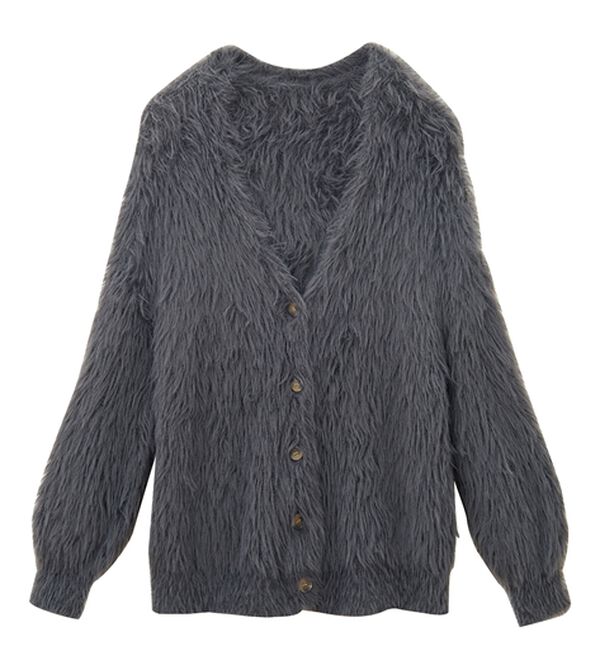 RANAN（ラナン）の「ロングフェザーシャギーオーバーカーデ（ニットカーディガン）」｜詳細画像