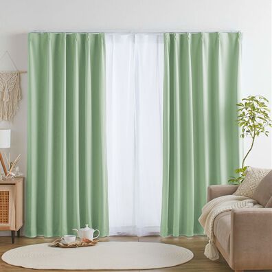 iellio（イエリオ）の「１・２級遮光＆断熱保温＆ＵＶ見えにくいレース付カーテンセット＜４枚組・遮光１級・洗える・無地＞（ドレープカーテン）」