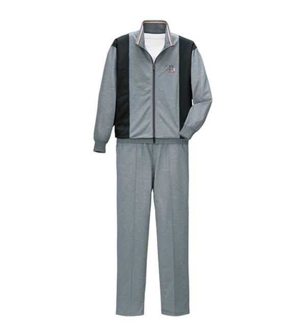 「【２着組】さらっと快適！フルジップホームスーツ（メンズルームウェア）」｜詳細画像
