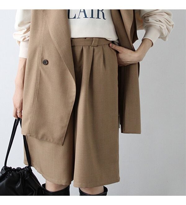 GeeRA（ジーラ）の「ベルト付ショートパンツ（その他パンツ）」｜詳細画像