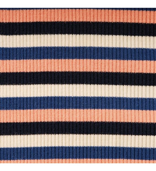 GeeRA（ジーラ）の「マルチボーダー５分袖リブカットソー（カットソー）」｜詳細画像