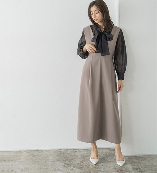 Pierrot（ピエロ）の「ウエストマークジャンパースカート（ジャンパースカート）」｜詳細画像