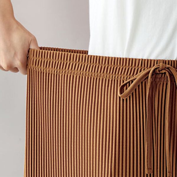 BELLUNA（ベルーナ）の「セルフカットできる！プリーツワイドパンツ（ワイドパンツ・ガウチョ）」｜詳細画像