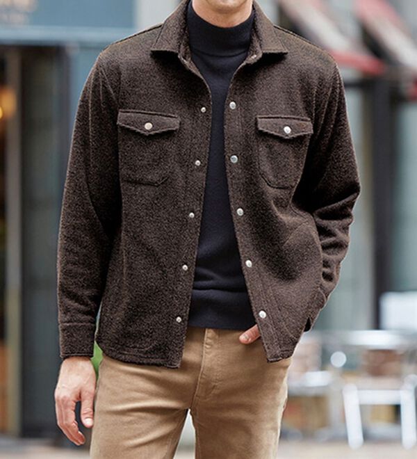 S by インターメッツォ＞裏フリース洗練シャツジャケット