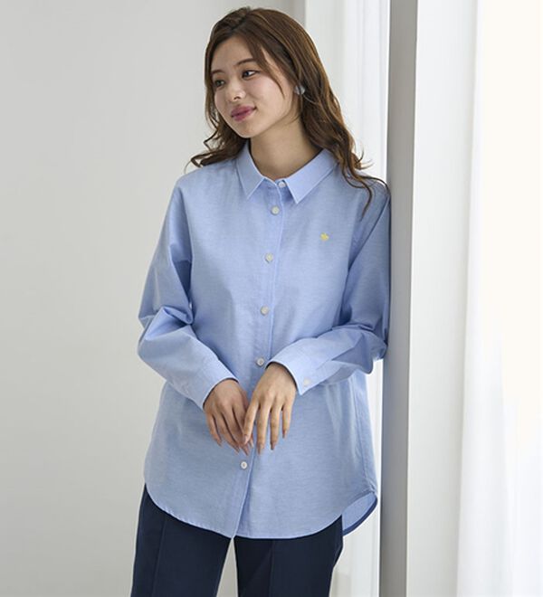 BELLUNA（ベルーナ）の「【ＰＯＬＯ　ＢＣＳ】オックス素材刺しゅうシャツ（シャツ）」｜詳細画像