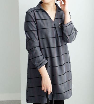 BELLUNA（ベルーナ）の「ジッパー使いスキッパーチュニック（チュニック）」
