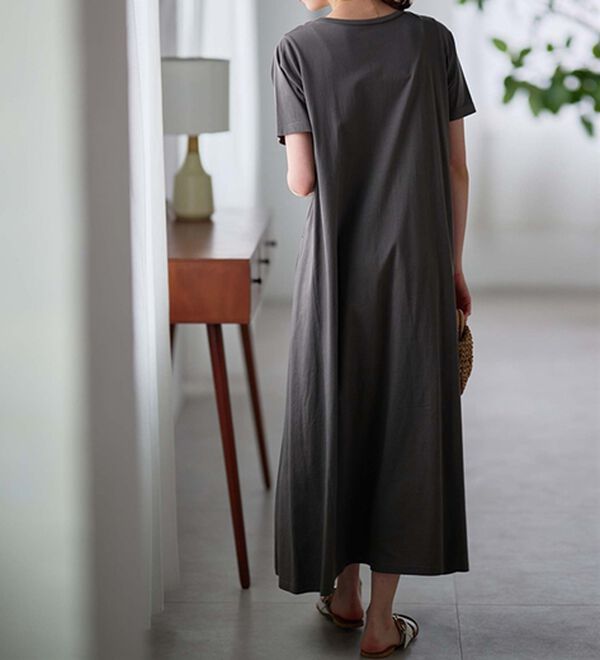 RANAN（ラナン）の「＜ＢＣ＞綿１００％ひんやりポケット付マキシワンピース（その他ワンピース）」｜詳細画像