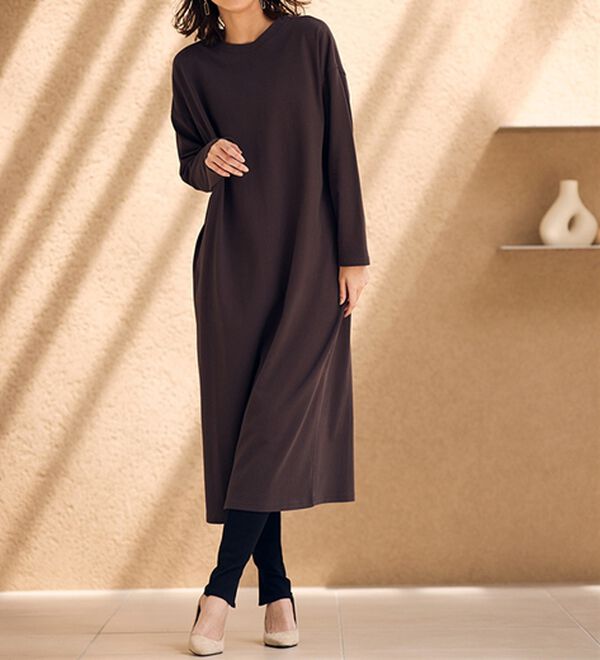 RANAN（ラナン）の「【レギンス付】＜ＢＣ＞綿１００％オーバーシルエットワンピース（その他ワンピース）」｜詳細画像