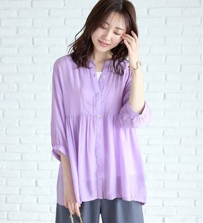 BELLUNA（ベルーナ）の「インナー付！スラブ素材ペプラムチュニック（チュニック）」