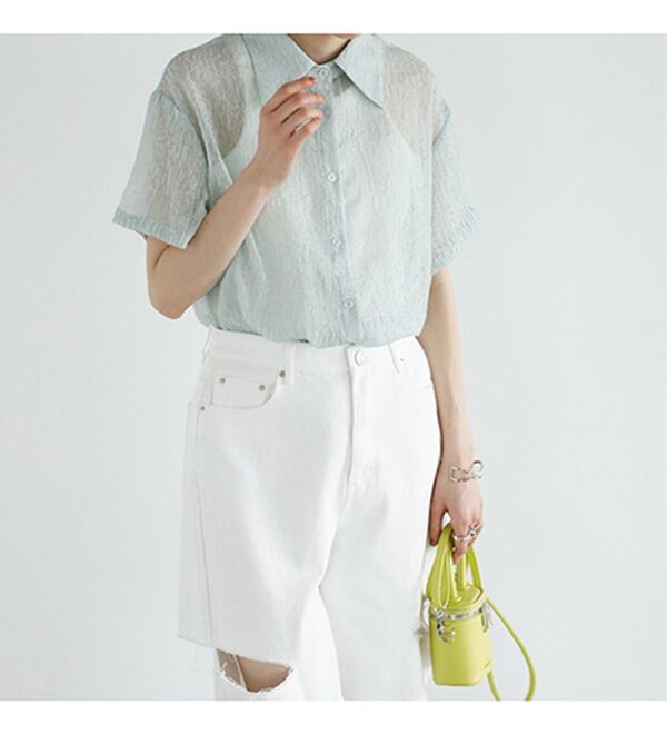 GeeRA（ジーラ）の「ニュアンスワッシャーシアーシャツ（シャツ）」｜詳細画像