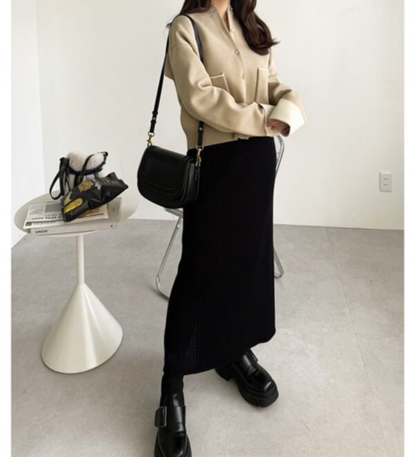 GeeRA（ジーラ）の「配色カラーニットカーディガン（ニットカーディガン）」｜詳細画像