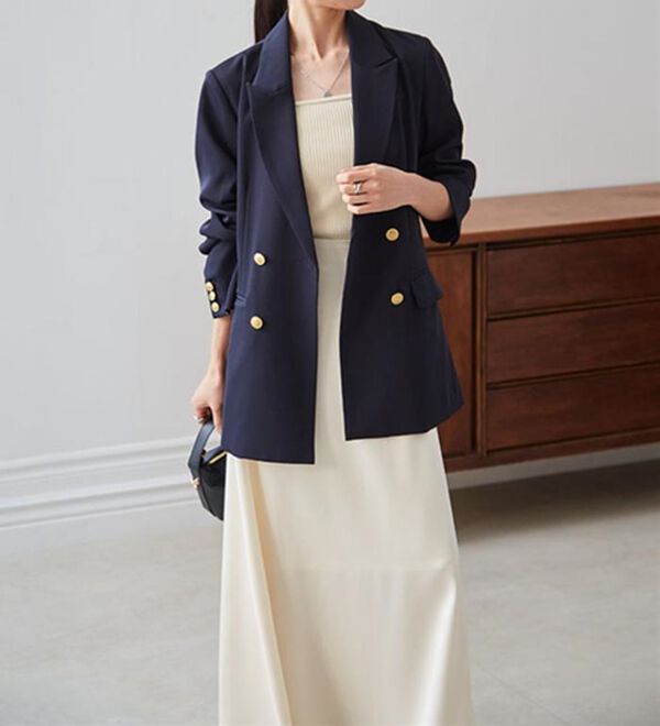 RANAN（ラナン）の「洗える！ゴールド調ボタンWテーラードジャケット（テーラードジャケット）」｜詳細画像