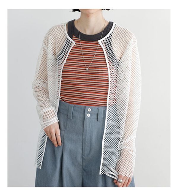 GeeRA（ジーラ）の「２ｗａｙメッシュカーディガン（ニットカーディガン）」｜詳細画像