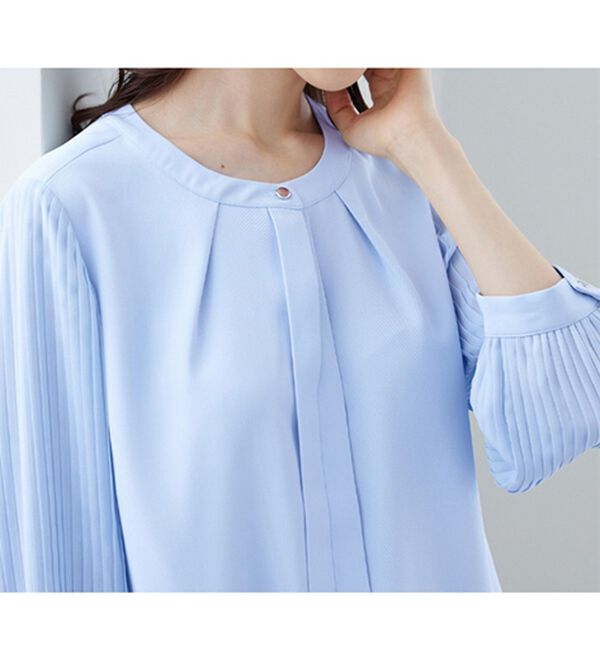BELLUNA（ベルーナ）の「＜セレモニースタイル＞袖プリーツデザインブラウス（ブラウス）」｜詳細画像