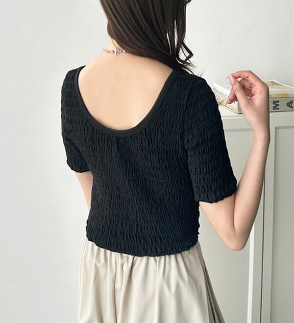 GeeRA（ジーラ）の「バレエネックシャーリングカットソー（カットソー）」｜詳細画像