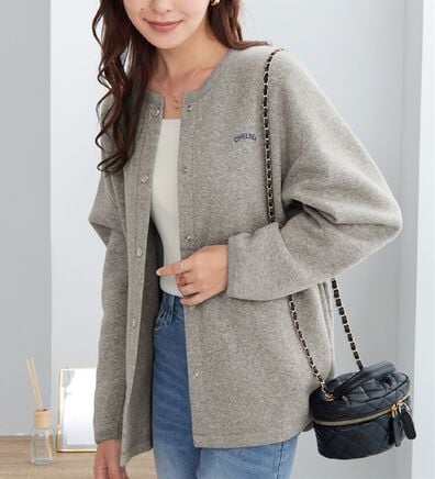 alotta（アロッタ）の「あったか裏起毛ドットボタンカーデ（その他カーディガン）」