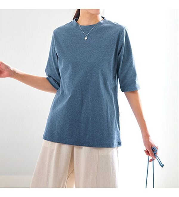 BELLUNA（ベルーナ）の「綿１００％抗菌防臭汗ジミ対策プルオーバー（カットソー）」｜詳細画像