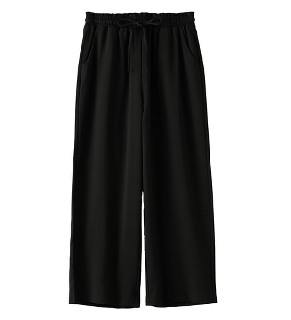 BELLUNA（ベルーナ）の「【接触冷感/UVカット/吸水速乾/イージーケア】カナパストレッチ素材ワイドパンツ（ワイドパンツ・ガウチョ）」｜詳細画像