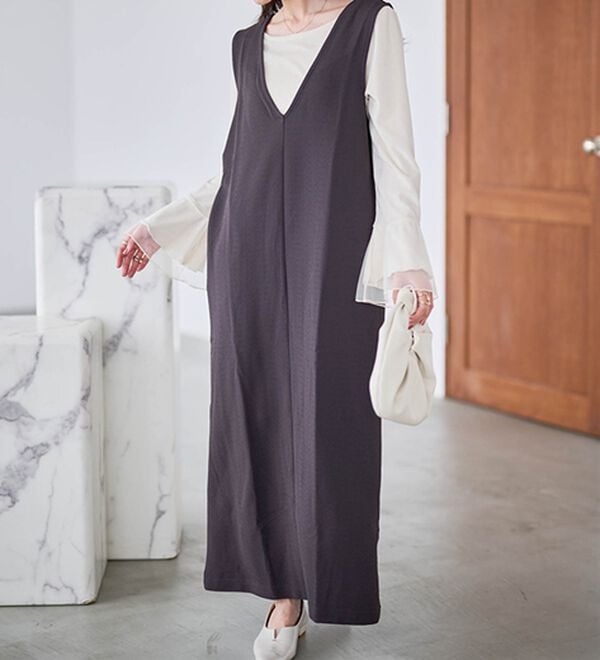 RANAN（ラナン）の「【選べる2丈】細見えが叶うジャンパースカート（ジャンパースカート）」｜詳細画像