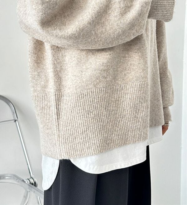 GeeRA（ジーラ）の「ゆるっと柔らか！袖ボリュームメランジニット（ニット・セーター）」｜詳細画像