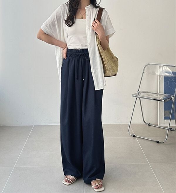 GeeRA（ジーラ）の「【体型カバー】上品なのにラクちんワイドパンツ（フルレングスパンツ）」｜詳細画像