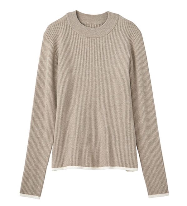 GeeRA（ジーラ）の「袖口ボタン配色ハイネックリブニット（ニット・セーター）」｜詳細画像