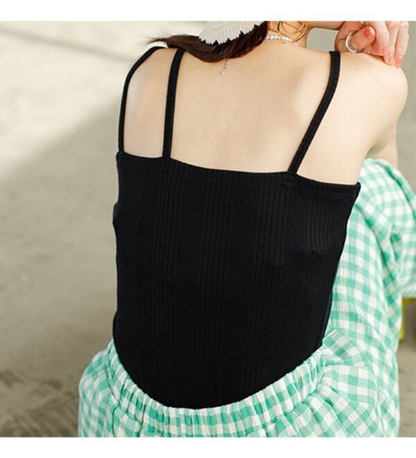 GeeRA（ジーラ）の「３ストラップランダムリブキャミソール（タンクトップ・キャミソール）」｜詳細画像