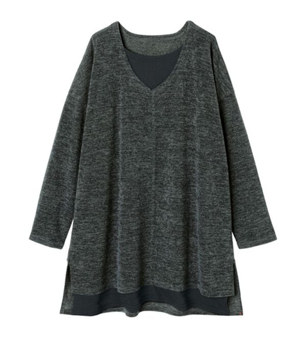 RANAN（ラナン）の「レイヤード風ニットソーチュニック（チュニック）」｜詳細画像