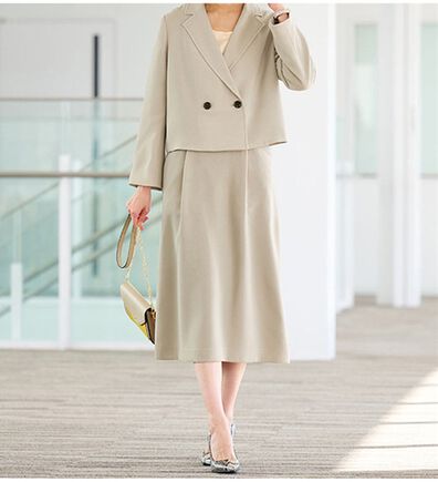 RANAN（ラナン）の「【２点セット】洗える！ショートジャケット＆吊りスカートセットスーツ（その他スーツ）」